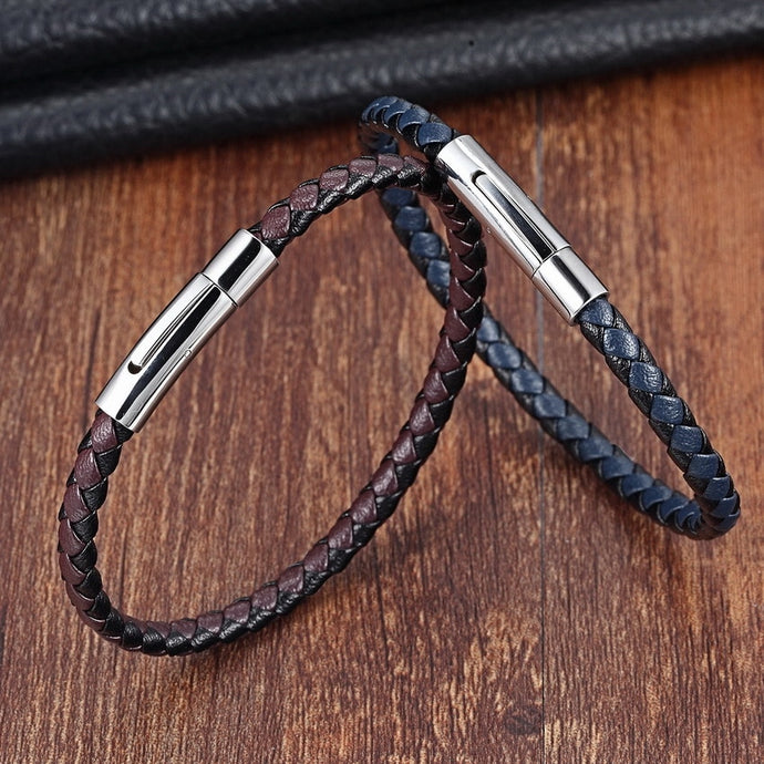 New Classic Style Men Leather Bracelet