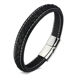 braided leather mens bracelets