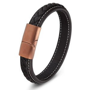 braided leather mens bracelets