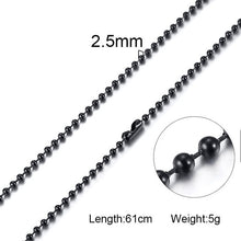 Load image into Gallery viewer, 2.5mm Bead Chain Choker Steel Male gold,silver,rose