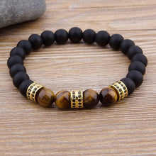 Load image into Gallery viewer, Custom Design Matte / Lava Stone Natural Strand Bracelet