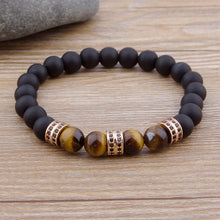 Load image into Gallery viewer, Custom Design Matte / Lava Stone Natural Strand Bracelet