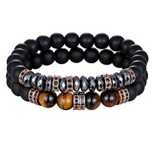 Load image into Gallery viewer, Custom Design Matte / Lava Stone Natural Strand Bracelet