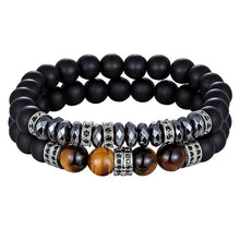 Load image into Gallery viewer, Custom Design Matte / Lava Stone Natural Strand Bracelet