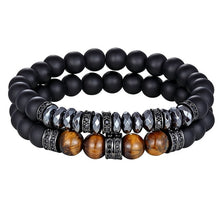 Load image into Gallery viewer, Custom Design Matte / Lava Stone Natural Strand Bracelet