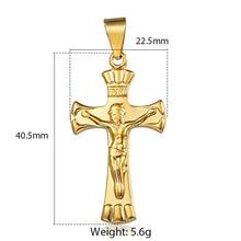 Load image into Gallery viewer, Cross Pendant For Men Women Crucifix Jesus Gold