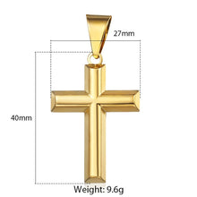 Load image into Gallery viewer, Cross Pendant For Men Women Crucifix Jesus Gold