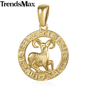 Trendsmax 12 Zodiac Constellations Pendant Necklace Women Men