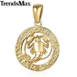 Trendsmax 12 Zodiac Constellations Pendant Necklace Women Men