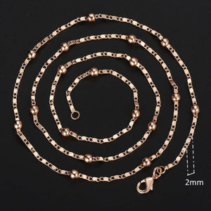 chain necklace rose gold Women Men