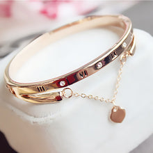 Load image into Gallery viewer, Rose Gold Stainless Steel Bracelet Bangle Women's LOVE