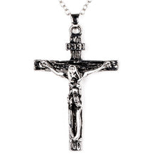 Load image into Gallery viewer, Silver Gold Cross Jesus Piece Necklace Women Men